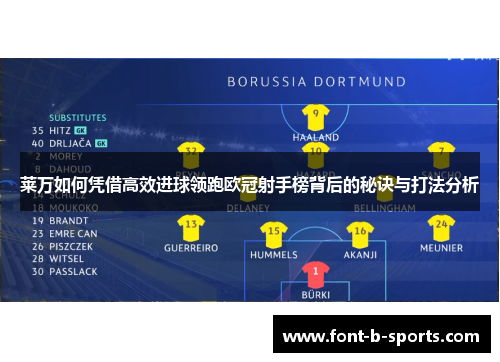 莱万如何凭借高效进球领跑欧冠射手榜背后的秘诀与打法分析